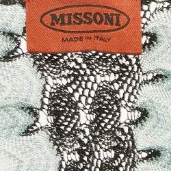 Pre Owned Missoni Blue Textured Knit Short Dress L