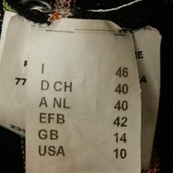 Pre Owned Missoni Multicolor Striped Stretch Knit Top L 