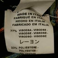 Pre Owned Missoni Multicolor Striped Stretch Knit Top L 