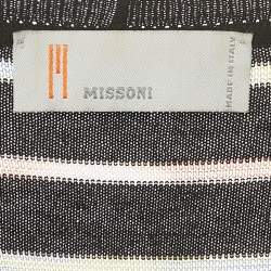 Pre Owned Missoni Multicolor Striped Stretch Knit Top L 