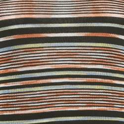 Pre Owned Missoni Multicolor Striped Stretch Knit Top L 