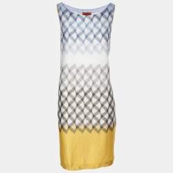 Pre Owned Missoni Multicolor Rib Knit Sleeveless Mini Dress M