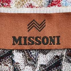 Pre Owned Missoni Multicolor Wave Patterned Lurex Knit Jumpsuit S