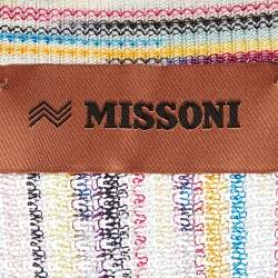 مملوكة مسبقًا Missoni Multicolor Patterned Knit Fit and Flare Midi Dress M