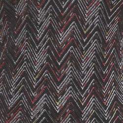 Pre Owned Missoni Black Zig Zag Knit V-Neck Sheath Dress S