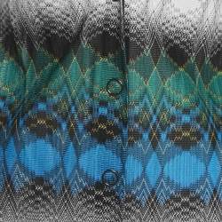 Pre Owned Missoni Multicolored Knit Button Front Long Cardigan S