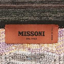 Pre Owned Missoni Multicolor Zig -Zag Lurex Knit Pullover L 