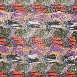 Pre Owned Missoni Multicolor Zig -Zag Lurex Knit Pullover L 
