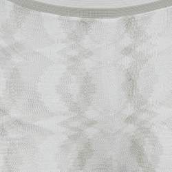 Pre Owned Missoni White Patterned Rib Knit Waist Band Leggings M