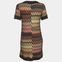Pre Owned Missoni Multicolor Patterned Knit Dress M