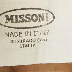 Pre Owned Missoni Multicolor Patterned Knit Belted Short Dress L