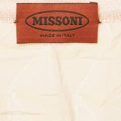 Pre Owned Missoni Multicolor Patterned Knit Belted Short Dress L