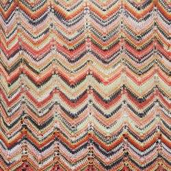 Pre Owned Missoni Multicolor Chevron Knit Top and Skirt M