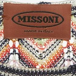 Pre Owned Missoni Multicolor Chevron Knit Top and Skirt M