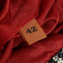 Pre Owned Missoni Multicolor Chevron Knit Top and Skirt M