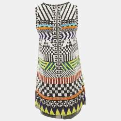 Pre Owned Missoni Multicolor Beaded Silk Shift Mini Dress S