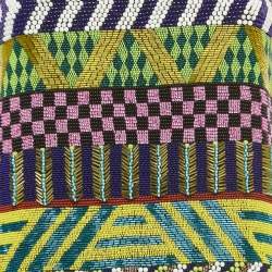 Pre Owned Missoni Multicolor Beaded Silk Shift Mini Dress S