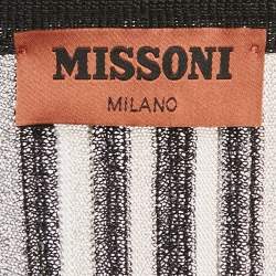 Pre Owned Missoni Monochrome Sequin Lurex Knit Midi Dress M