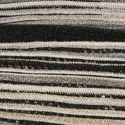 Pre Owned Missoni Monochrome Sequin Lurex Knit Midi Dress M