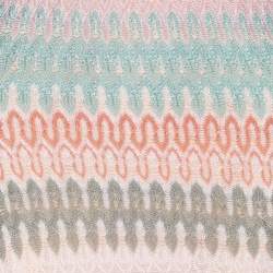 Pre Owned Missoni Multicolor Zig Zag Rib Knit Maxi Dress M