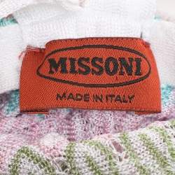 Pre Owned Missoni Multicolor Zig Zag Rib Knit Top S