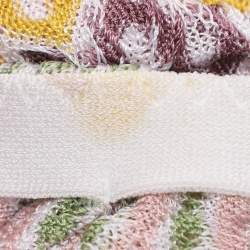 Pre Owned Missoni Multicolor Zig Zag Rib Knit Top S