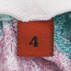 Pre Owned Missoni Multicolor Zig Zag Rib Knit Top S