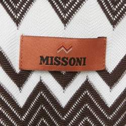 مملوكة مسبقًا بليزر ميزوني متعرج باللونين البني والأبيض مزدوج الصدر كبير الحجم مقاس صغير - سمول