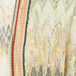 Pre Owned Missoni Multicolor Zig Zag Knit Open Front Cardigan S