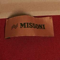 مملوكة مسبقًا Missoni Red Crochet Strapless Sheer Maxi Dress M