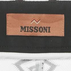 مملوكة مسبقًا Missoni Brown/White Zig Zag Knit Trousers S