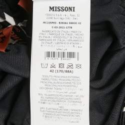 Pre Owned Missoni Black/White Zig Zag Jersey Swimsuit M