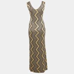 Pre Owned Missoni Multicolor Sequinned Lurex Knit Sleeveless Dress S