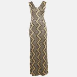 Pre Owned Missoni Multicolor Sequinned Lurex Knit Sleeveless Dress S
