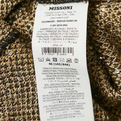 Pre Owned Missoni Multicolor Sequinned Lurex Knit Sleeveless Dress S