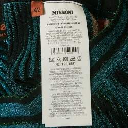 Pre Owned Missoni Multicolor Striped Lurex Knit Wide Leg Trousers M
