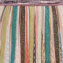 Pre Owned Missoni Multicolor Striped Lurex Knit Skirt M