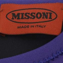 Pre Owned Missoni Purple Jersey Sleeveless Midi Dress M