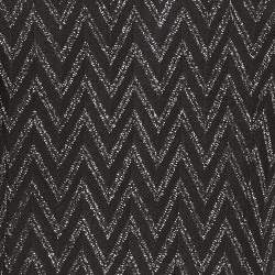 Pre Owned Missoni Black Zig Zag Lurex Knit Short Dress M