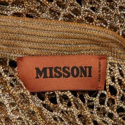 مملوكة مسبقًا Missoni Beige Lurex Mesh Knit Poncho One Size