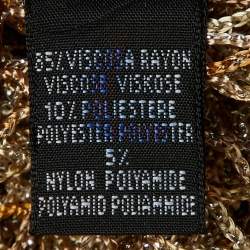 مملوكة مسبقًا Missoni Beige Lurex Mesh Knit Poncho One Size