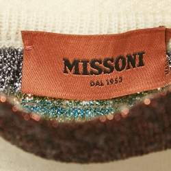 Pre Owned تنورة ميسوني تريكو لوريكس منقوشة متعددة الألوان ميني مقاس صغير (سمول)