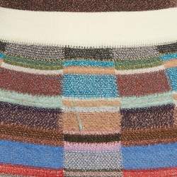 Pre Owned تنورة ميسوني تريكو لوريكس منقوشة متعددة الألوان ميني مقاس صغير (سمول)