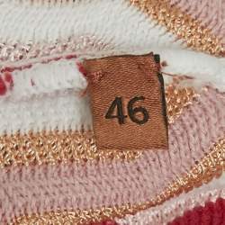 مملوكة مسبقًا Missoni Pink Zig-Zag Knit Sleeveless Mini Dress L