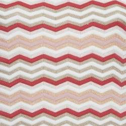 مملوكة مسبقًا Missoni Pink Zig-Zag Knit Sleeveless Mini Dress L
