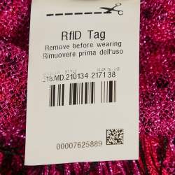 مملوكة مسبقًا Missoni Fuchsia Pink Lurex Knit Fringed Top S