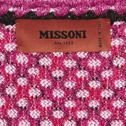 مملوكة مسبقًا Missoni Fuchsia Pink Lurex Knit Fringed Top S