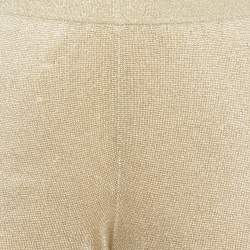 مملوكة مسبقًا Missoni Beige Lurex Knit Wide-Leg Trousers S