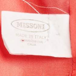 Pre Owned معطف ميزوني مفتوح من الأمام تريكو زجزاج متعدد الألوان مقاس وسط (ميديم)