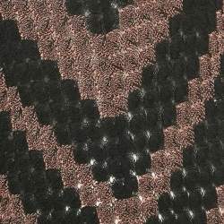 Pre Owned Missoni Black & Brown Patterned Knit Midi Dress M